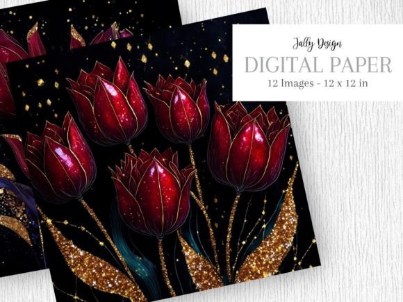 Download Burgundy Tulip Flowers, Gothic Art - Flower Collection