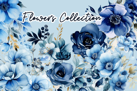 Download Flowers Blooms, Elegant Blue Floral - Flower Collection