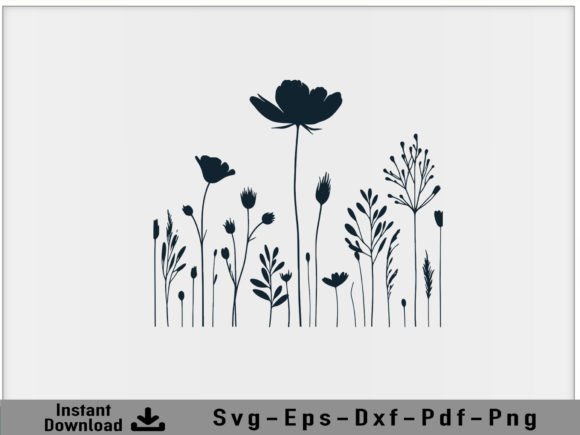 Download Wildflower Svg Vector Silhouette File - Flower Collection