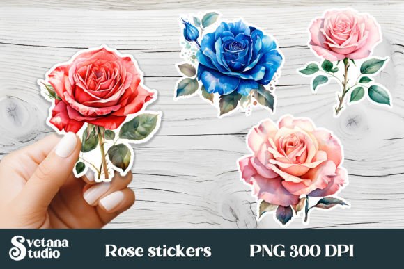 Download Rose Flower Stickers | Printable Flower - Flower Collection