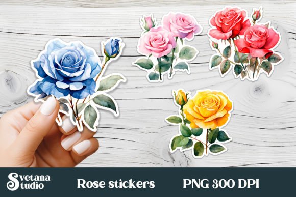 Download Rose Flower Stickers Printable - Flower Collection