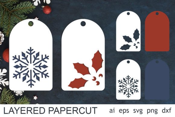 Download Christmas Gift Tags with Snowflake Svg - Premium Bundle
