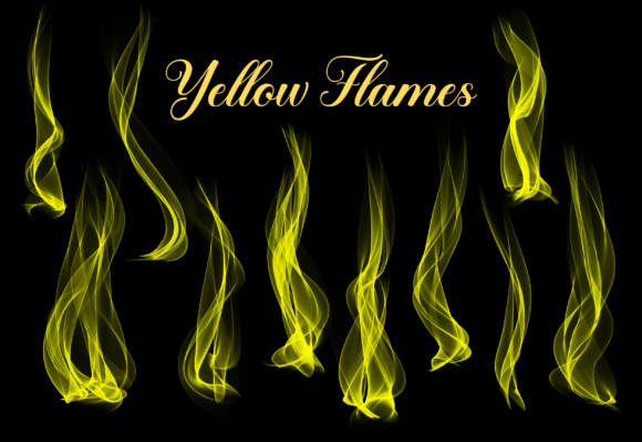 Download Bright Yellow Realistic Flames - Premium Resources